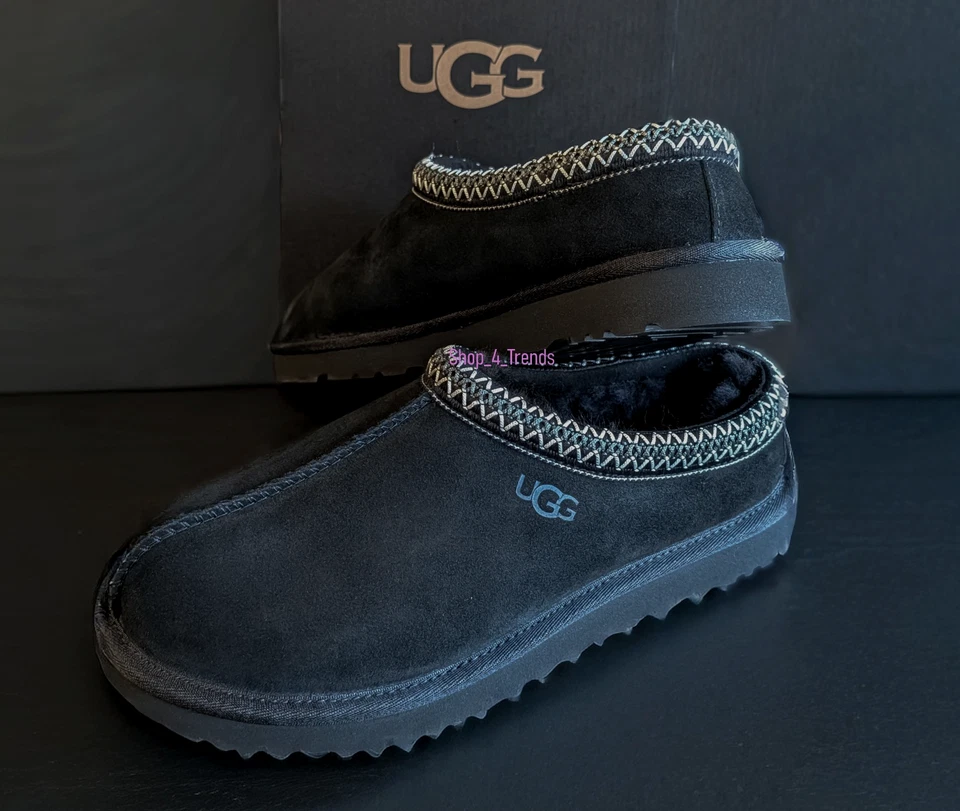 Nuevo en Caja Para hombres 100% Genuino UGG Tasman II Zapatillas Informales Zapatos Negros Unisex Foto 2 de 3