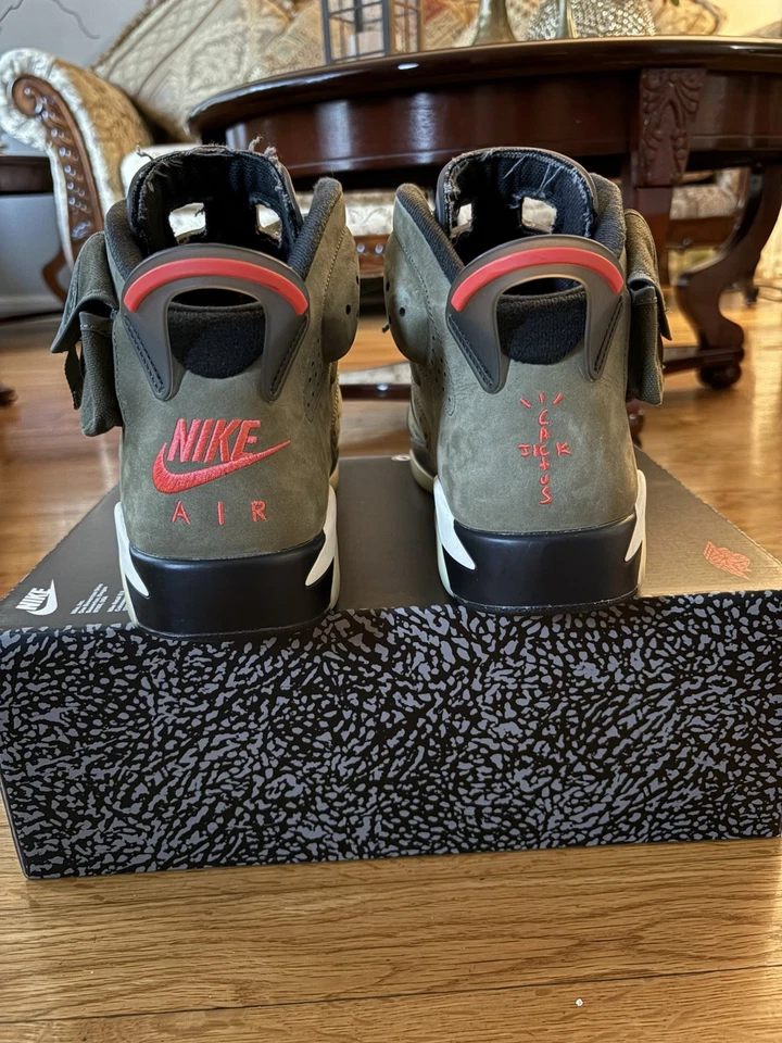 Travis Scott x Air Jordan 6 Retro Oliva Para Hombre Talla 10.5 CN1084 200 Foto 3 de 4