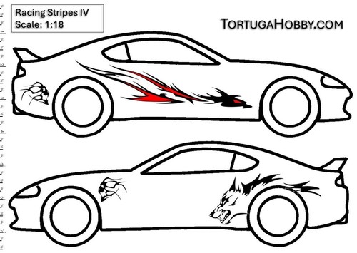Racing Stripes IV - Waterslide - 1:24 Scale - Model / Derby Decal Sets - Picture 9 of 11