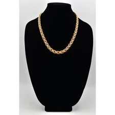 Napier Vintage 24" Chunky Curb Rope Chain Necklace Gold Heavy Signed 1970s BinBM