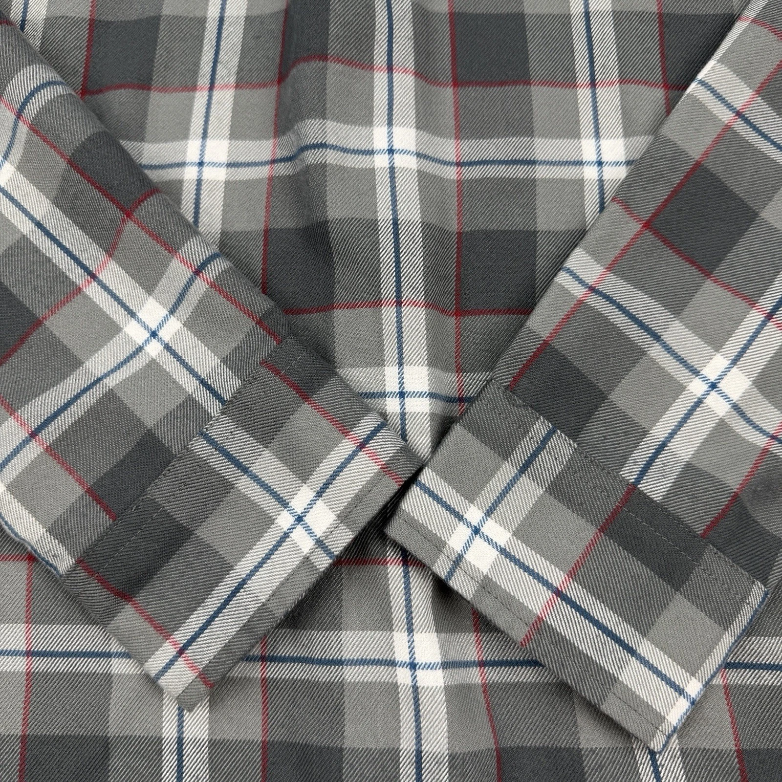 Born Scum Count Me Out Flannel Shirt Mens Small Gray Plaid Long Sleeve - product detail image 11