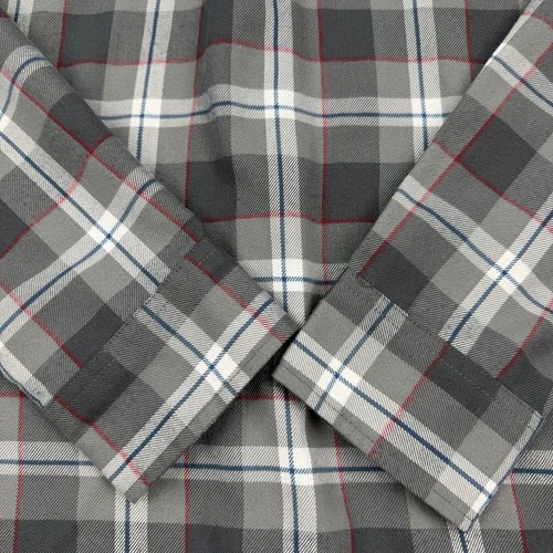 Born Scum Count Me Out Flannel Shirt Mens Small Gray Plaid Long Sleeve image 11