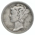 VG+ 1928 Mercury 90% Silver Dime *4979