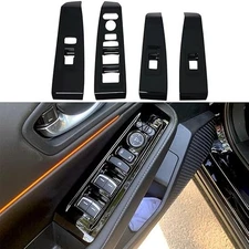 Compatible with 2023 2024 2025 Accessories Door Window Switch Panel Glossy Black