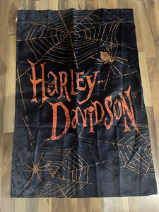 Harley Davidson  LARGE 28X40  Halloween Logo GardenFlag for Pole