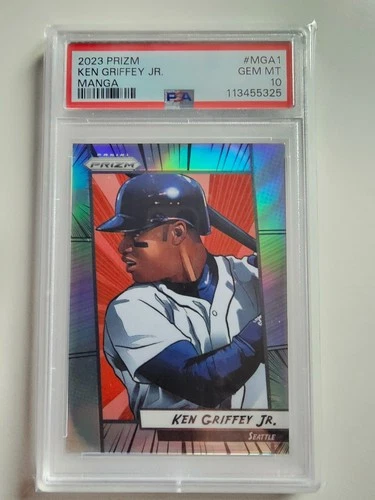 2023 Panini Prizm Ken Griffey Jr. Manga Prizm SSP Case Hit Mariners #MGA1 PSA 10