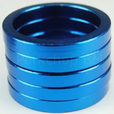Bicycle BMX or MTB headset spacers for 1 1/8" threadless (SET of 5) 5mm - BLUE