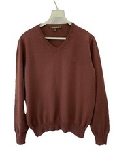 Roberto Cavalli Men  s V-Neck Sweater Pullover Brown Made in Italy Size M Z49