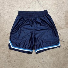 Vintage 80s Lady Betlin Blue Nylon Basketball Shorts Mens Medium Striped USA