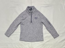 Patagonia Sweater Kids 7-8 Gray Better Sweater Fleece 1/4 Zip Pullover Top