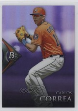 2014 Bowman Platinum Chrome Prospects Retail Purple Refractor Carlos Correa 0g45