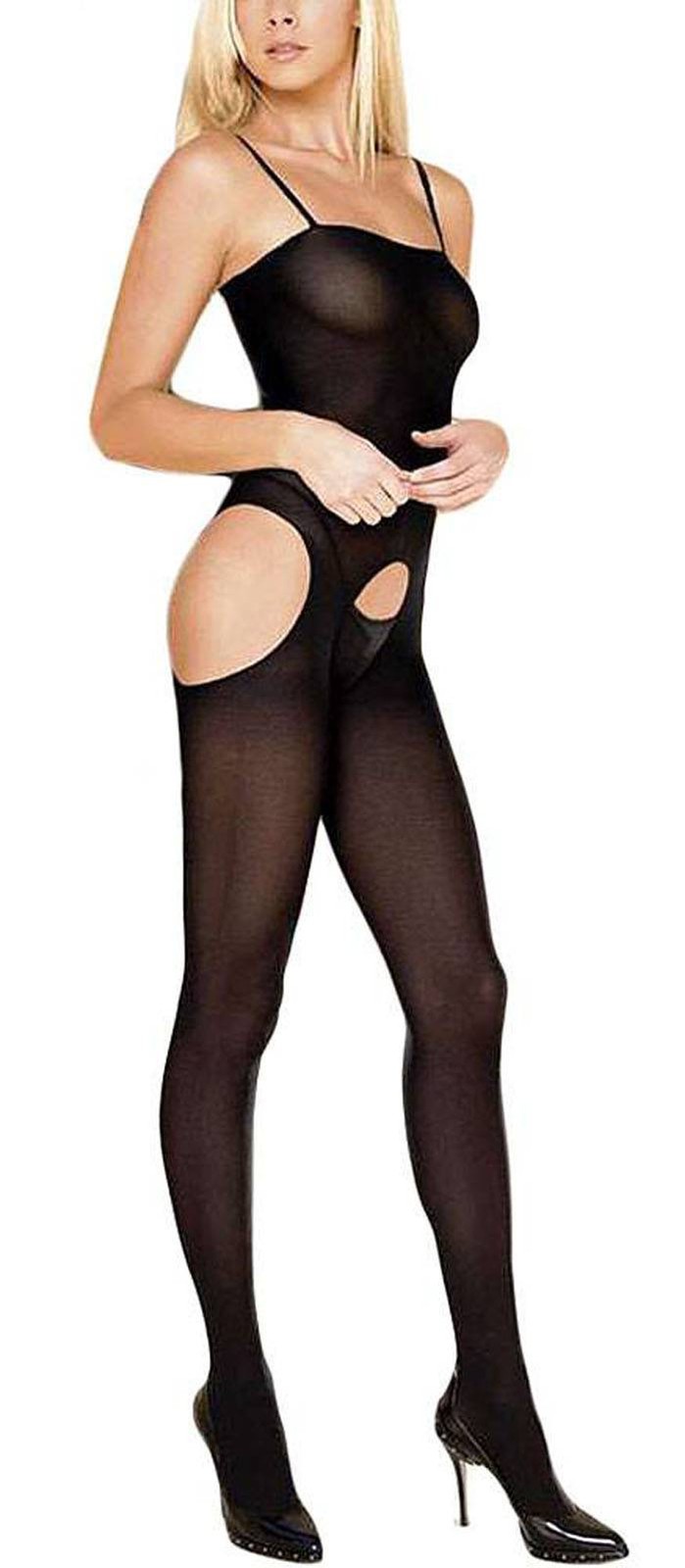 Catsuit Look Tirantes Ouvert Negro Nuevo