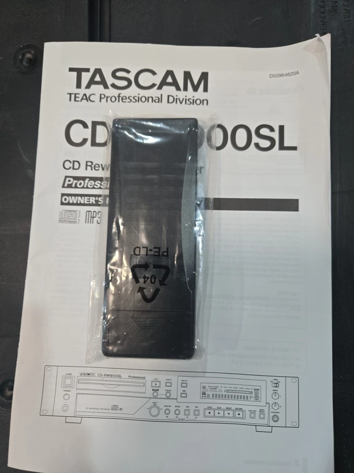Tascam Teac CD-RW900SL Remote Control And Manual. - Image 4 of 4
