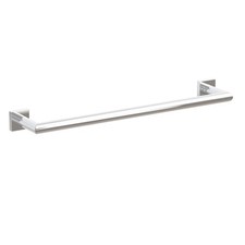 Emtek 28107MQUS26 Towel Bar 18", Small Square Rosette, Polished Chrome