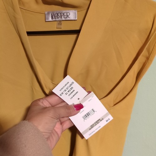 Camicetta donna Kasper senza maniche cravatta davanti XL nuova con etichetta - Foto 8 di 13