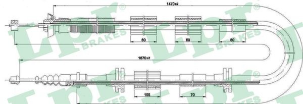 Bremsseil Seilzug Feststellbremse LPR C0223B FüR Stilo Bravo Fiat 2 Multi Wagon-image
