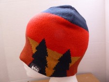 REI Kids Multi Color Beanie Hat Outdoors Mountain Trees Scene Knit Cap Unisex OS