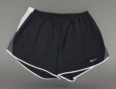 Nike Dri-FIT Tempo Running Shorts Womens 1X Black White Lined Mesh Plus Size