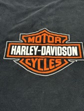 Harley Davidson Baby Blanket Reversible Black Orange Unisex 25"X29"