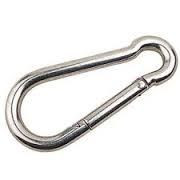Carabina enchapada de 12 mm x 140 mm, mosquetón cargado con resorte, gancho a presión camping X 1 - Imagen 1 de 8