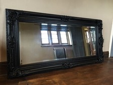 LARGE Black Ornate Statement Dress Leaner Full length Floor Wall Mirror 6FT!