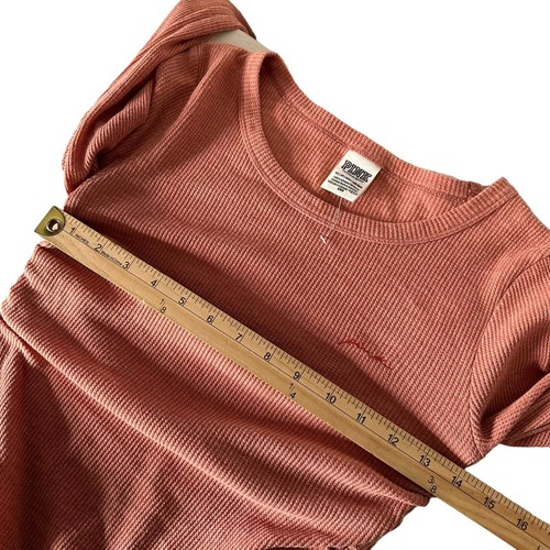 ROSA Victoria's Secret maglia waffle rosa increspato cravatta lati donna taglia XS - Foto 10 di 12