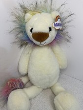 F.A.O Schwarz Lion Plush Dreamies 18 Inch With Tag Cream Color Rainbow Main