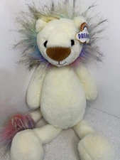 F.A.O Schwarz Lion Plush Dreamies 18 Inch With Tag Cream Color Rainbow Main