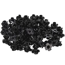 T-Nut Black Zinc Set of 100-4-Prong 5/16-18x3/8 - Nuts and Bolts Threaded I