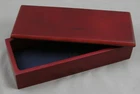 High-End Pen Box - Mahogany Wood w/Blue Interior Pen Box - 1 Box