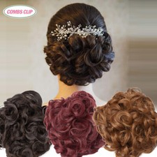 Messy Bun Hairpiece Clip In Real As Human Hair Updo Scrunchie Thick Extensions