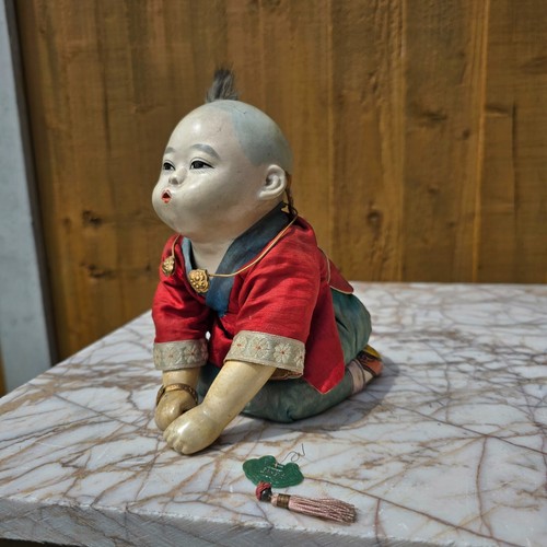 Chinese Antique Doll Figure CHIN CHIN dolly Republic period composition 20s 1/2 - Picture 2 of 12