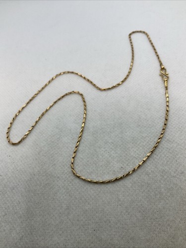 VINTAGE HANDMADE 19K Yellow Gold Link Chain Necklace 18.75” length 5.6gr. - Picture 4 of 19
