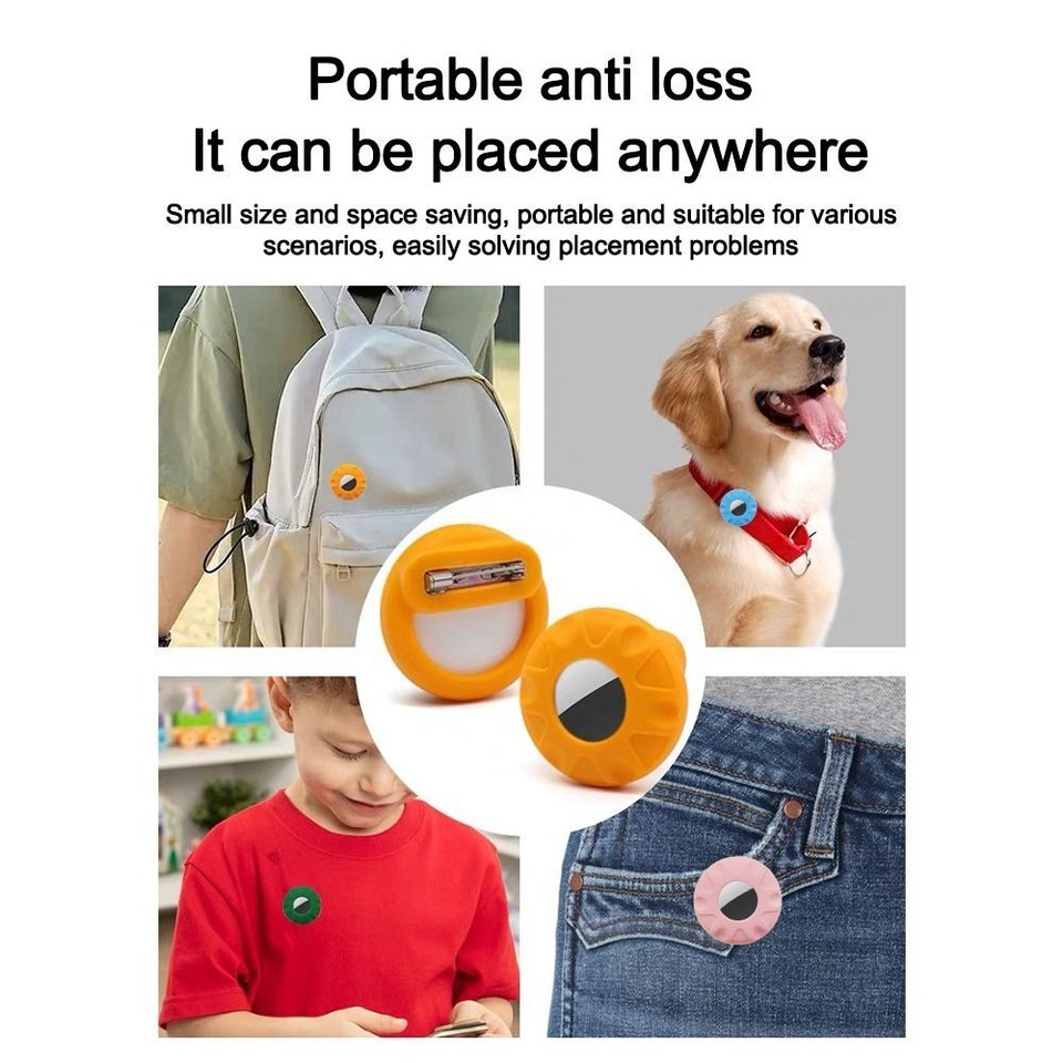 with Invisible Pin Silicone Case for Airtags Tracker Accessories For