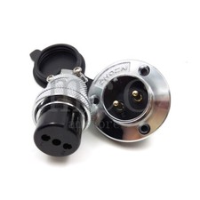 GX25 Aviation Bulkhead Plug 2 Pin 25mm Metal Male Female Panel Cable Connector