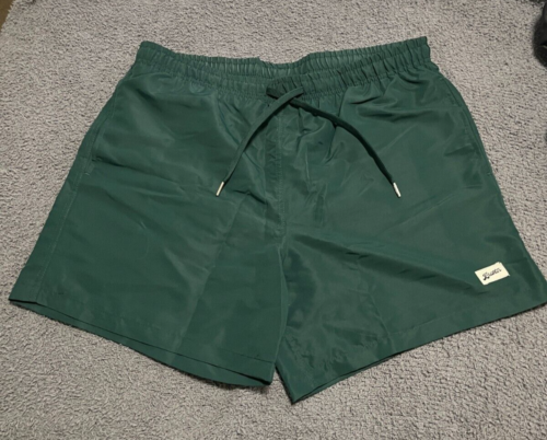 Bather Shorts Men's 5.5" Lined Swim Trunks Solid Pine Green - Size Large