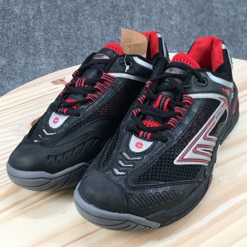 Hi Tec Shoes Mens 12 3D Squash Racquetball Sneakers Black Lace Up Round Toe NEW - Picture 4 of 18