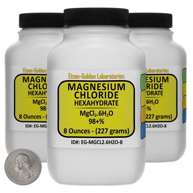 Magnesium Chloride [MgCl2.6H2O] 98+ AR Grade Flakes 1.5 Lb in Three Bottles USA eBay