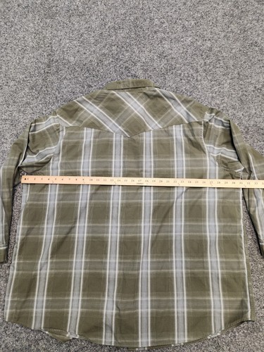KÖNIGSGRÖSSE Westernshirt Herren 3XL BIG grün kariert Perle Druckknopf Langarm geknöpft - Bild 7 von 11