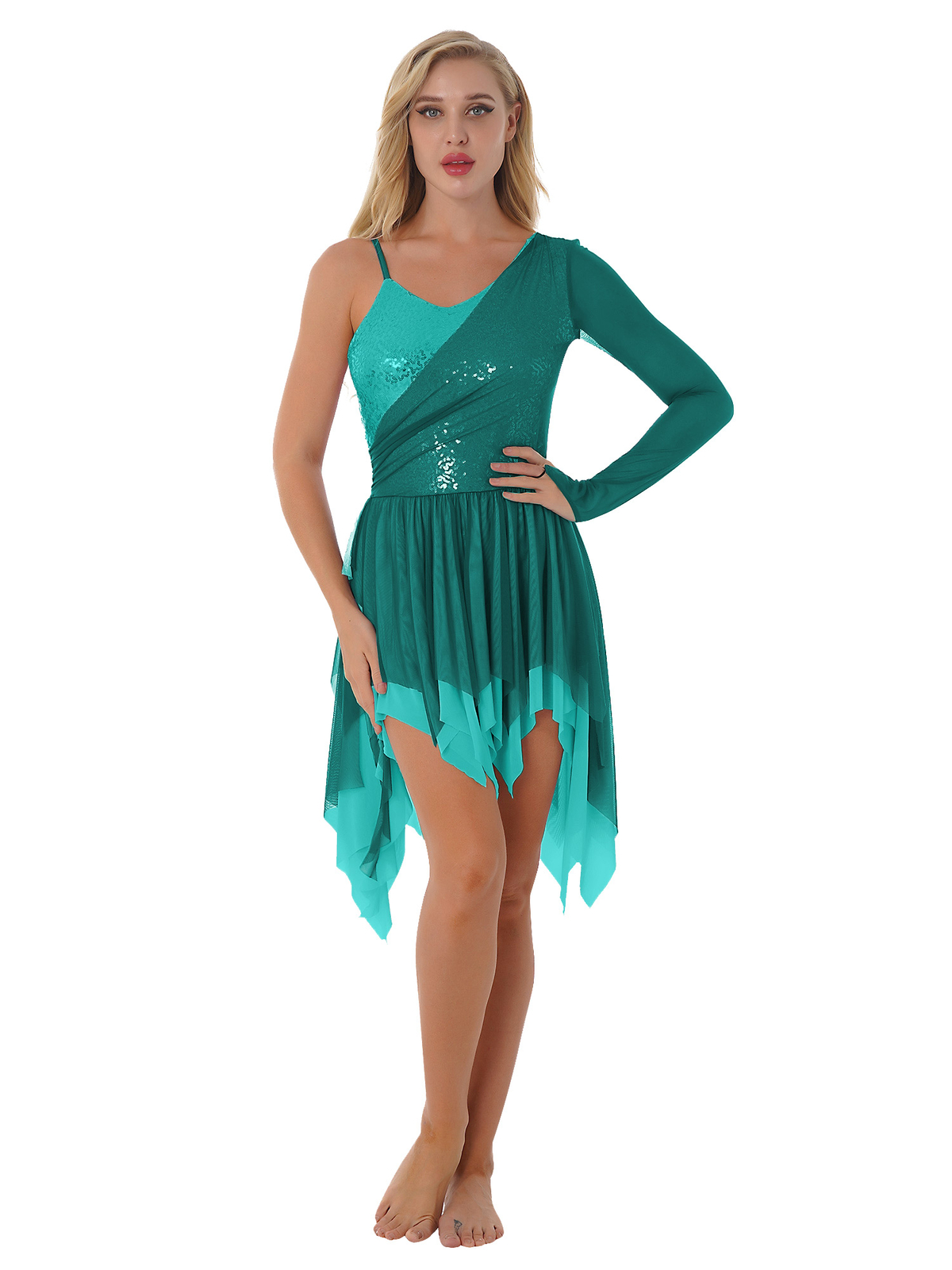 IEFIEL Ballett-Tanzkleid Für Mädchen, Trikot, Langarm