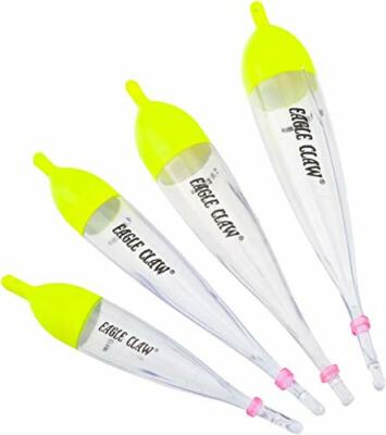 2 pack of 3-1/4'' 3.5 gram Steelhead Floats - Clear w/ yellow top