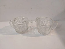 American Glass Cream and Sugar Set 2 1/2” Tall Vintage