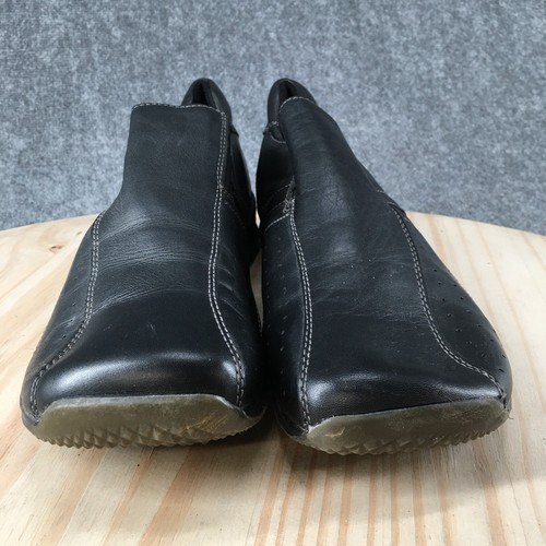 Bass Shoes Mens 13 M Stead Casual Slip On Bicycle Toe Loafer Black Leather - Picture 6 of 17