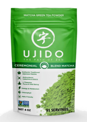 Ujido Ceremonial Blend Matcha Green Tea Powder 4 oz - FRESH