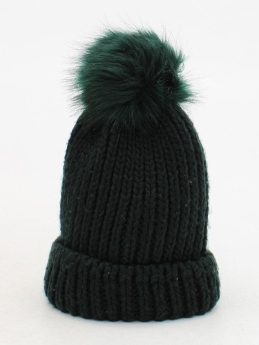 New Look Women's Hat Green Acrylic with Other, Polyester Beanie - Picture 6 of 6
