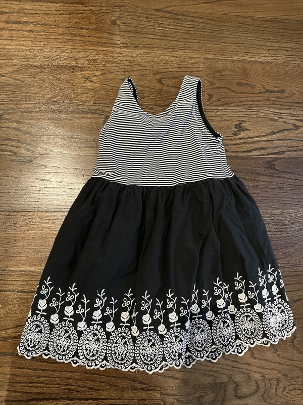 Baby Gap 4t  Summer Spring Tank Dress Woven Bottom Criss Cross Back
