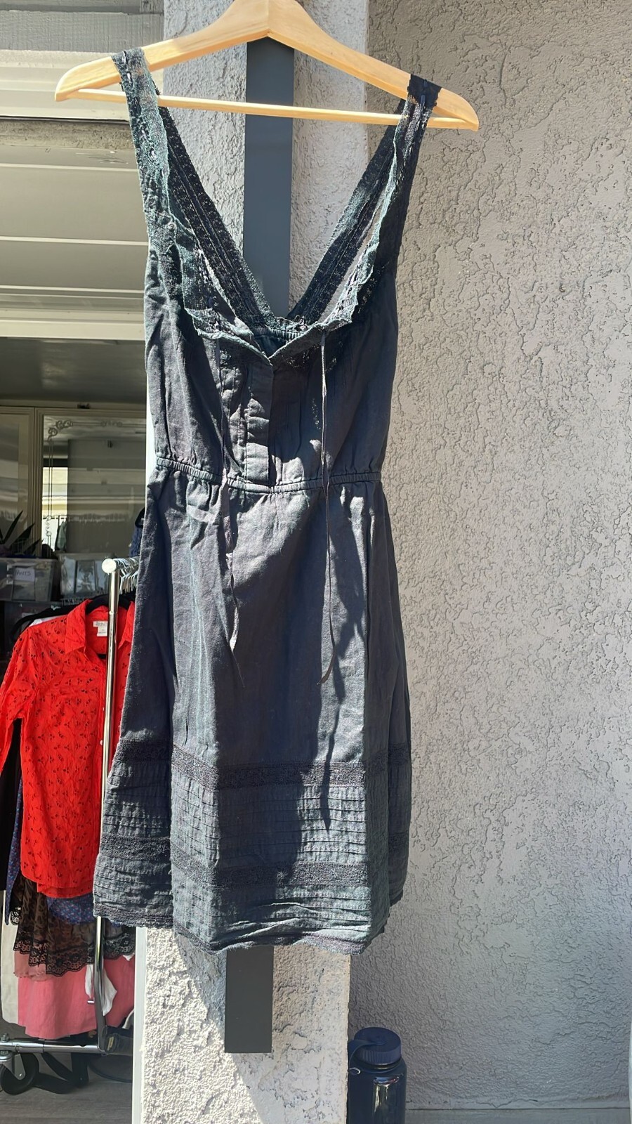 Urban Outfitters Kimchi Blue Lace Black Mini Dress Embroidered Sleeveless M