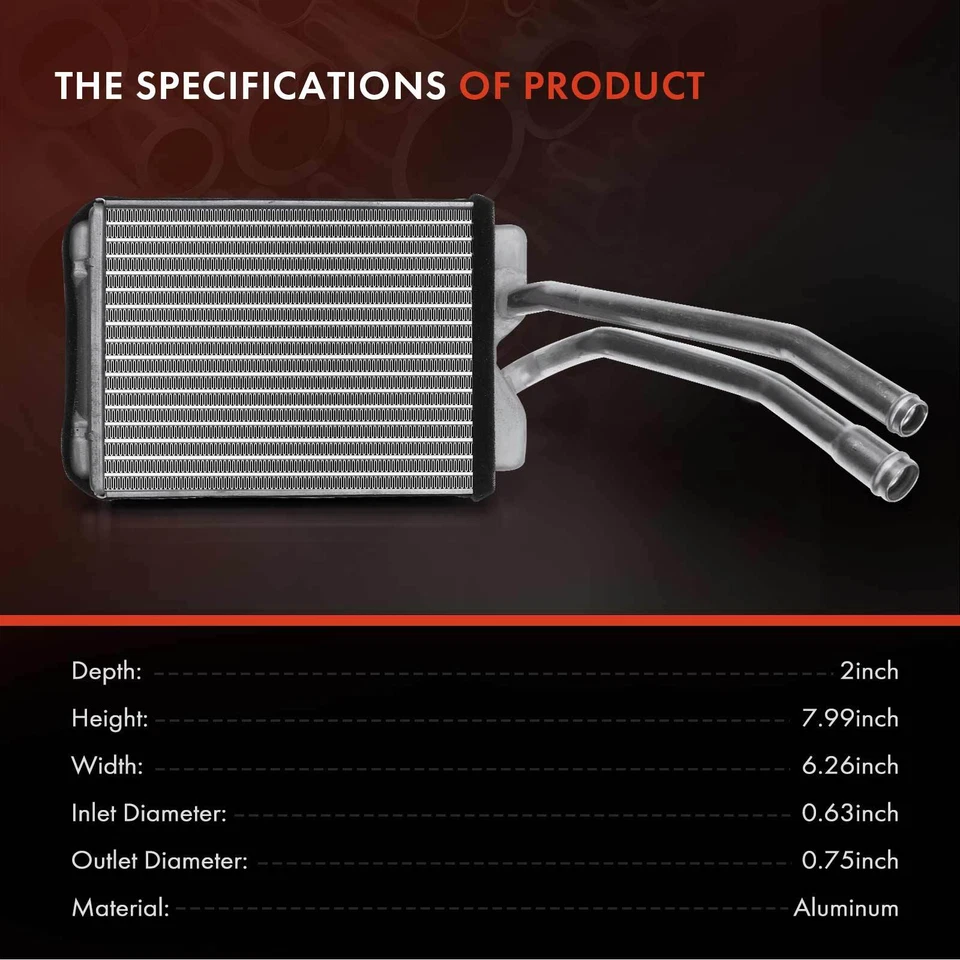 Núcleo calefactor delantero HVAC para Chevrolet S10 Blazer 1983-1994 GMC Jimmy S15 Sonoma Foto 3 de 4