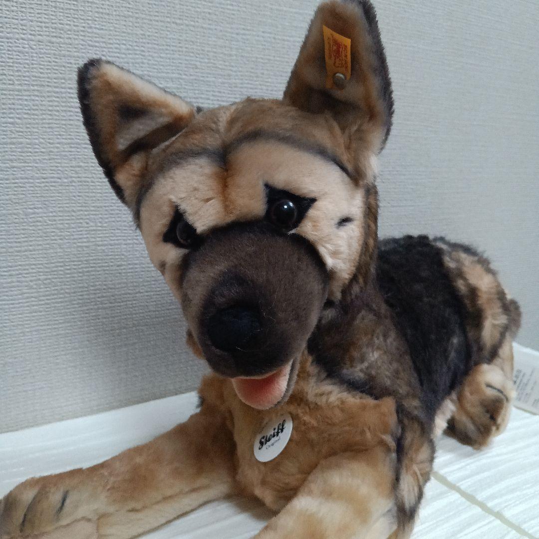 Steiff Mike German Shepherd シュタイフ シェパード Steiff Shepherd Mike Dog Plush Realistic Details Large Size