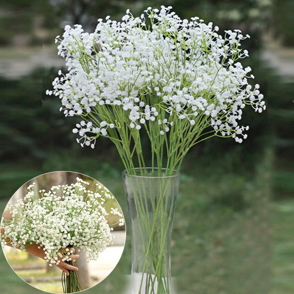 White Babys Breath Artificial Flowers Gypsophila Plastic Flowers For Home  Decorative Diy Wed Party Decoration Fake Flower